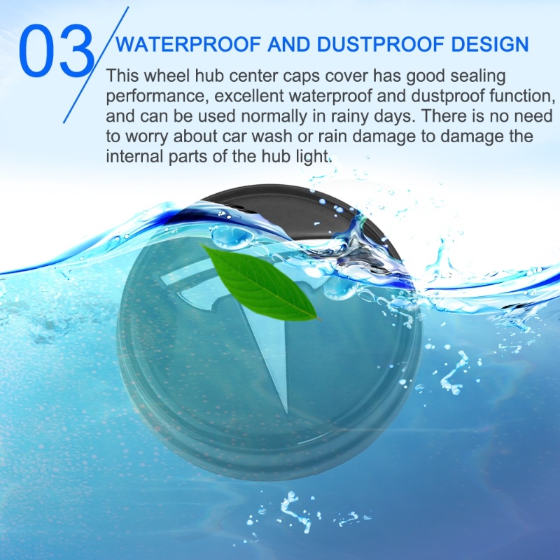 LED Wheel Hub Light Caps For Tesla Model S/3/X/Y（4pcs）