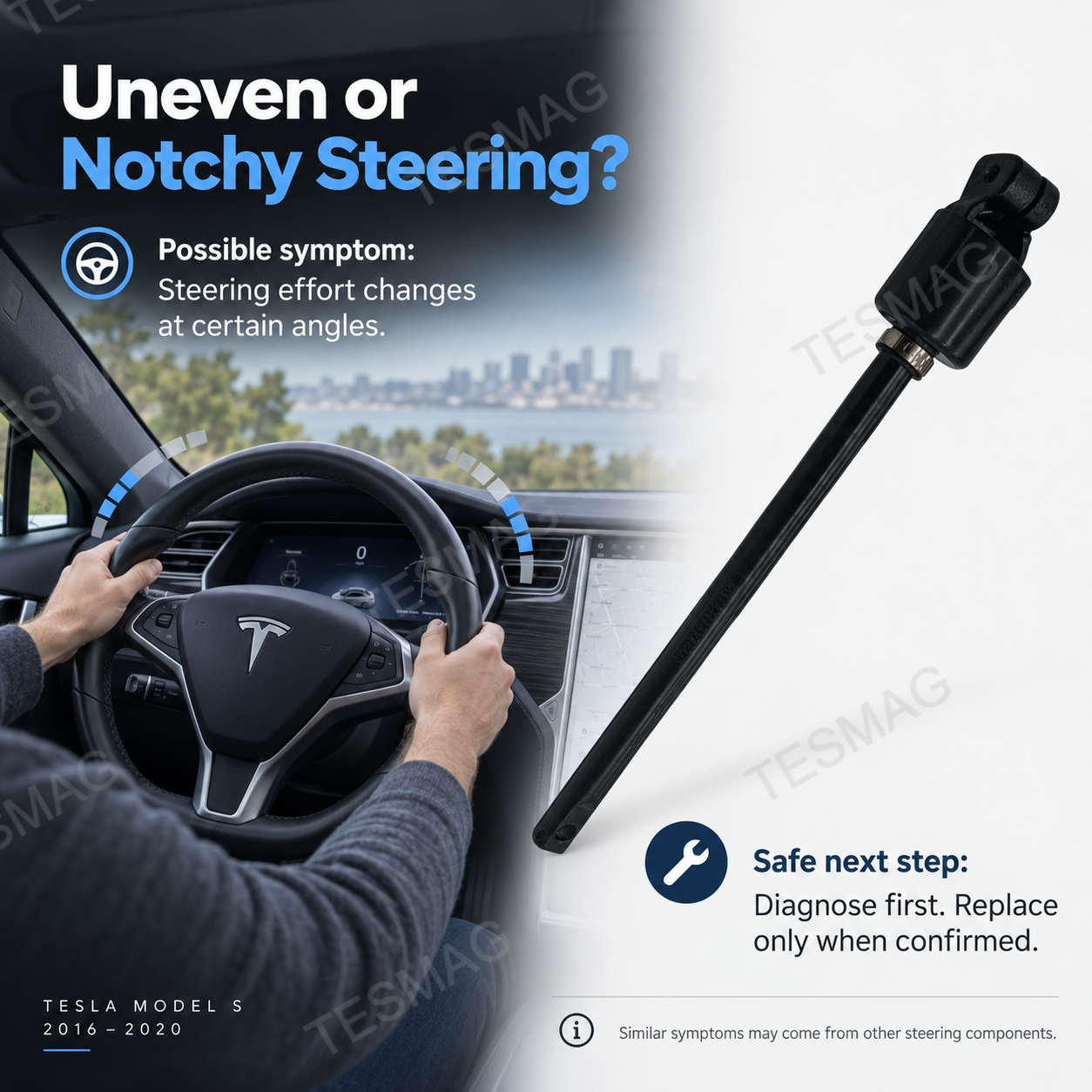 Lower Steering Shaft for Tesla Model S 2016–2020 LHD | OE Ref. 1027852-00-A