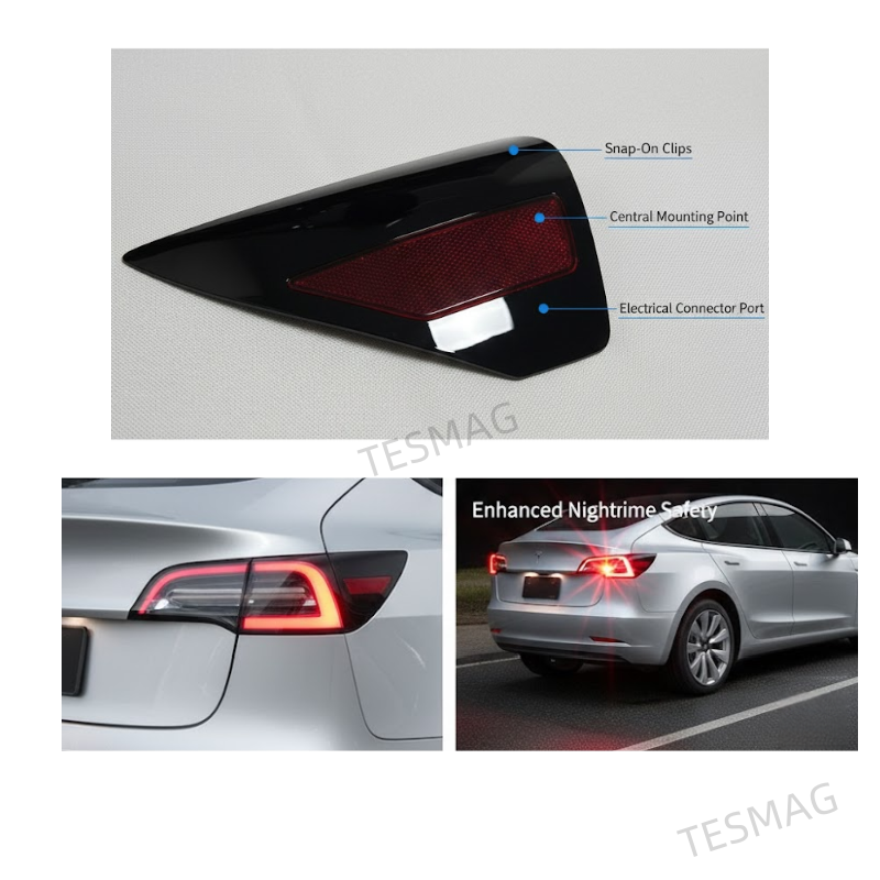 Left Charging Port Cover Decorative Trim for Tesla Model 3 Y 2019-2024(1448300 1518783-00-B)