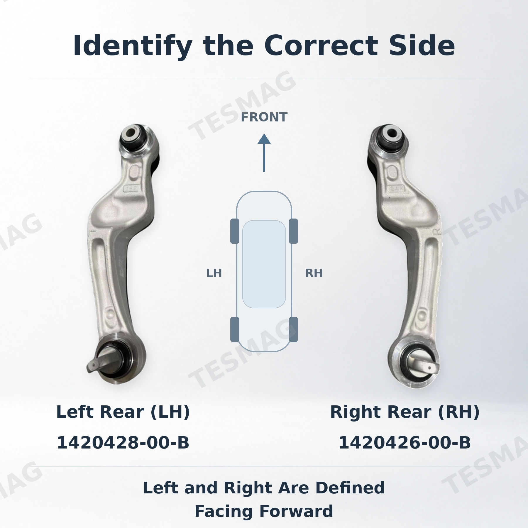 Rear Upper Aft Control Arm for Tesla Model S/X Palladium 2021–2025, Left or Right