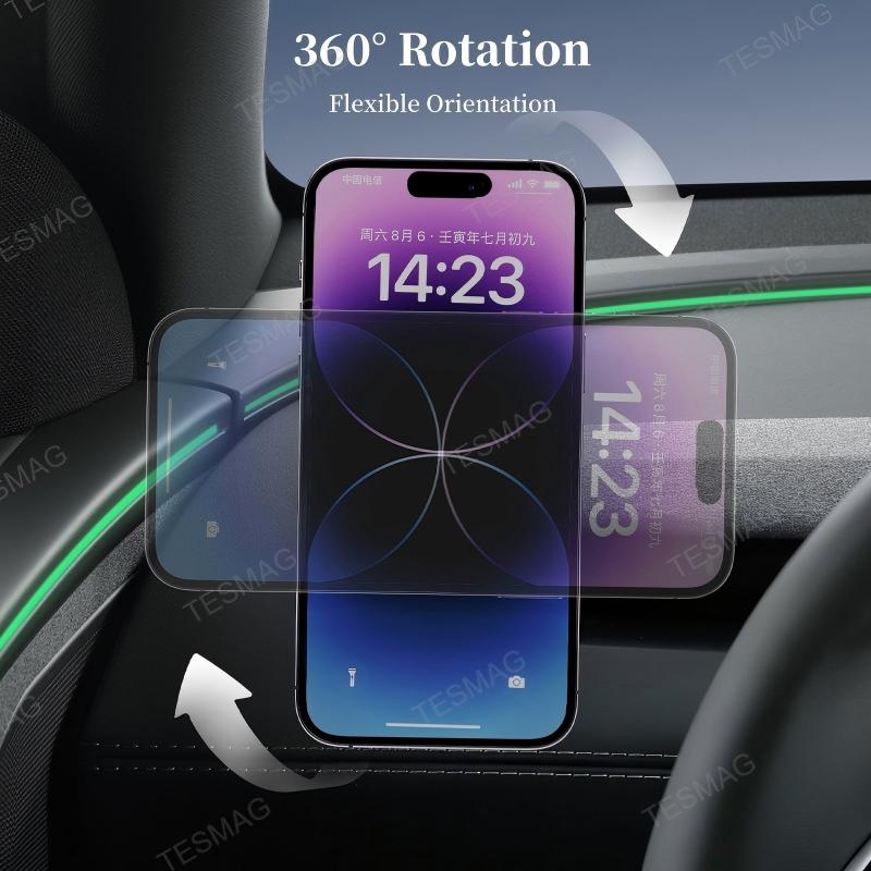 MagSafe Compatible A-Pillar Magnetic Phone Mount for Tesla Model 3 Highland/Model Y Juniper 