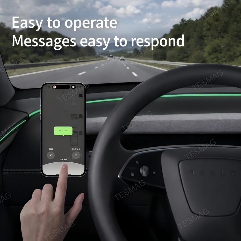 MagSafe Compatible A-Pillar Magnetic Phone Mount for Tesla Model 3 Highland/Model Y Juniper 