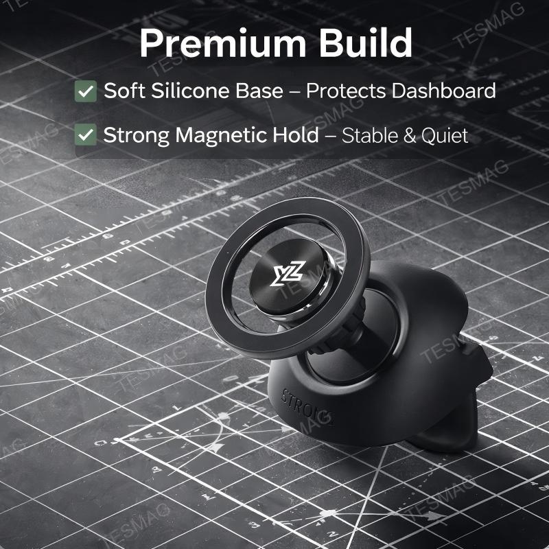 MagSafe Compatible A-Pillar Magnetic Phone Mount for Tesla Model 3 Highland/Model Y Juniper 