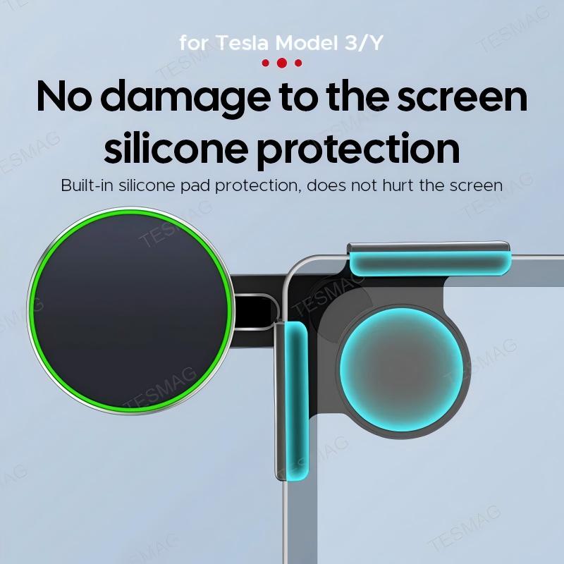 MagSafe Wireless Charger Screen Mount for Tesla Model 3/Y
