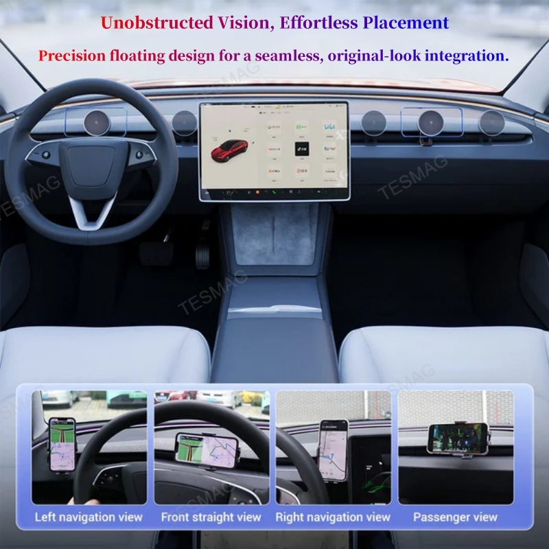 Magnetic Phone Charging Stand for Tesla Model 3 Highland & Model Y Juniper