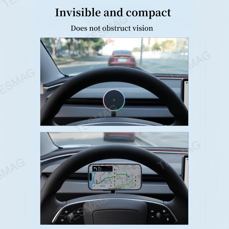 Magnetic Wireless Car Charger Holder for Tesla Model 3