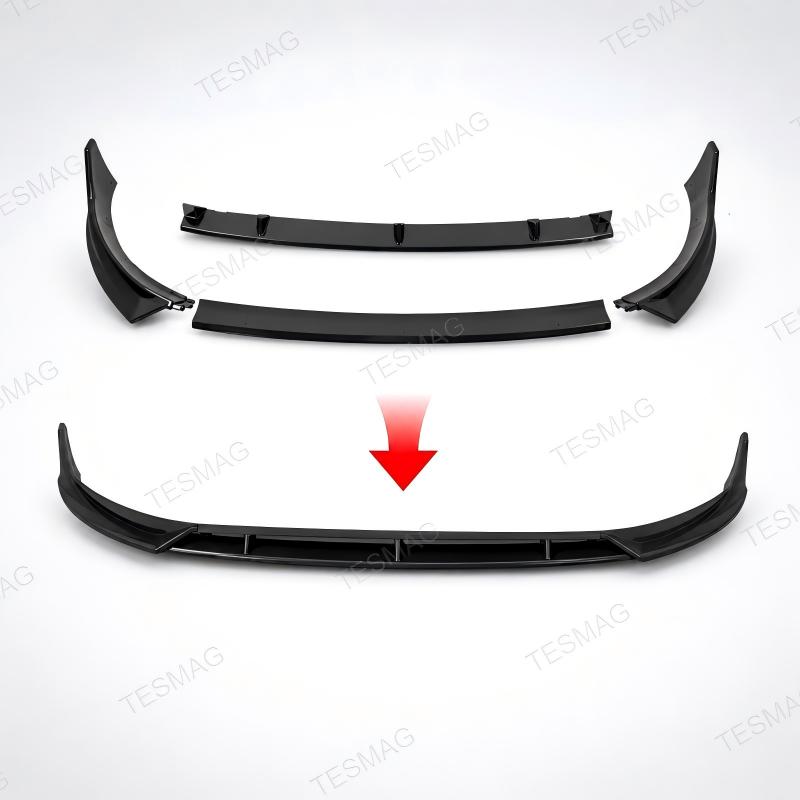 Matte Black Front Bumper Lip Splitter for Tesla Model Y Juniper 2025+ | 4PC ABS Kit