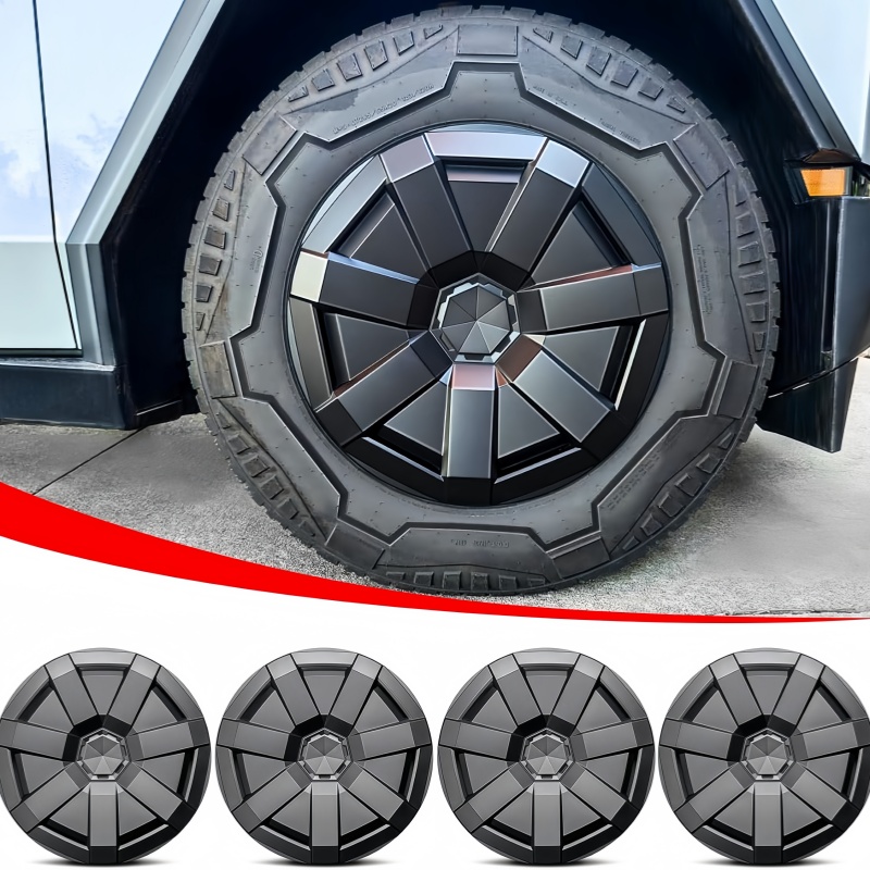 Matte Black Wheel Covers for Tesla Cybertruck