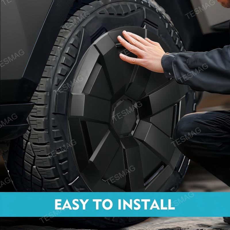 Matte Black Wheel Covers for Tesla Cybertruck