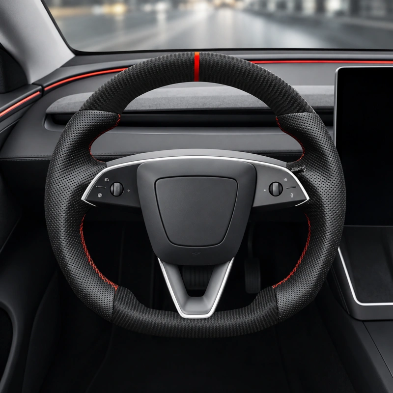 Carbon Fiber Heated Sport Steering Wheel for Tesla Model 3 Highland/ Model Y Juniper