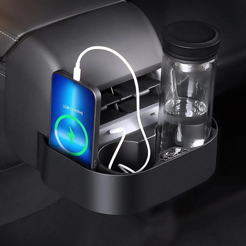 Tesla Model 3/Y Backseat Double Cup Holder & Phone Holder