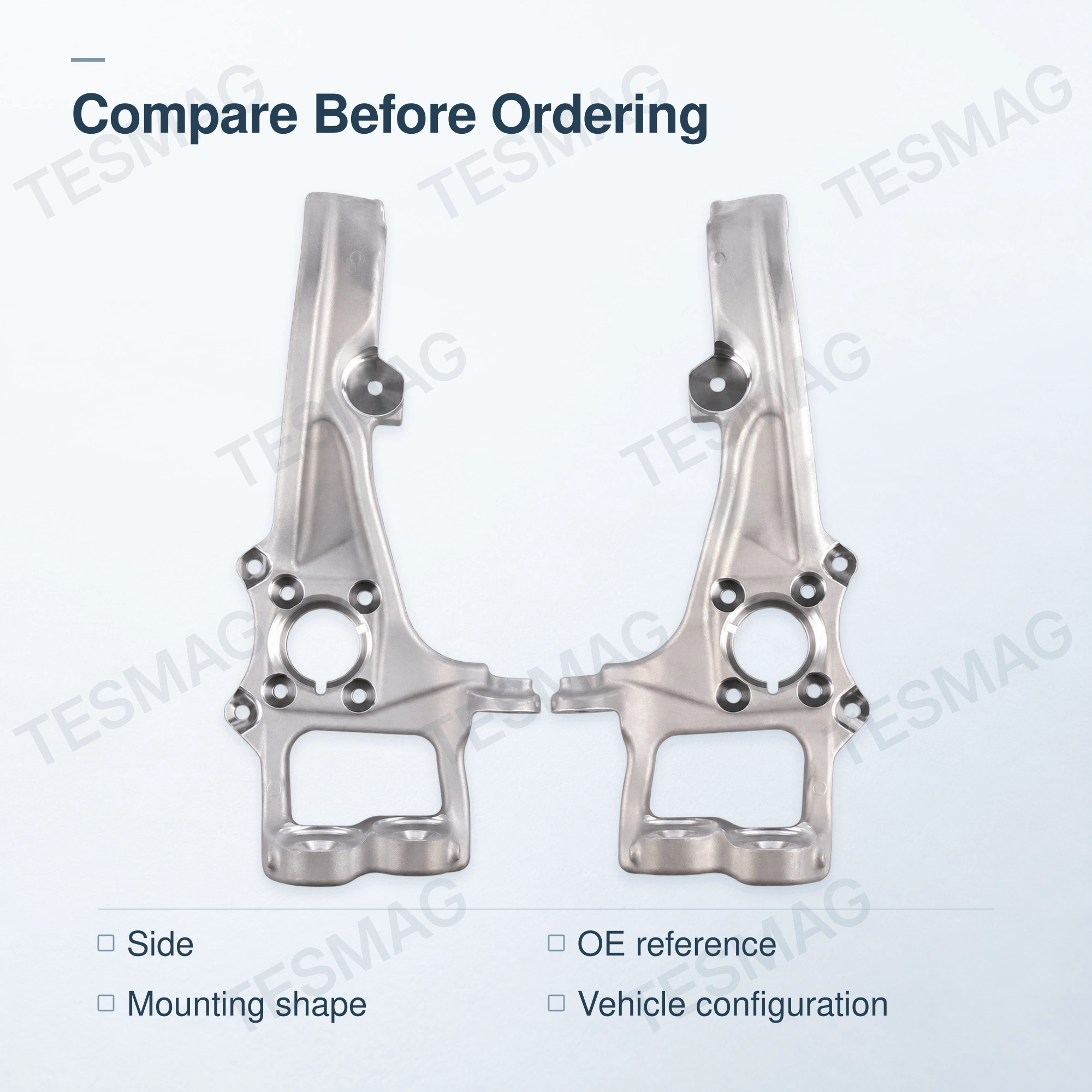 Front Steering Knuckle for Tesla Model X 2016-2020 1027311-00-F / 1027316-00-F