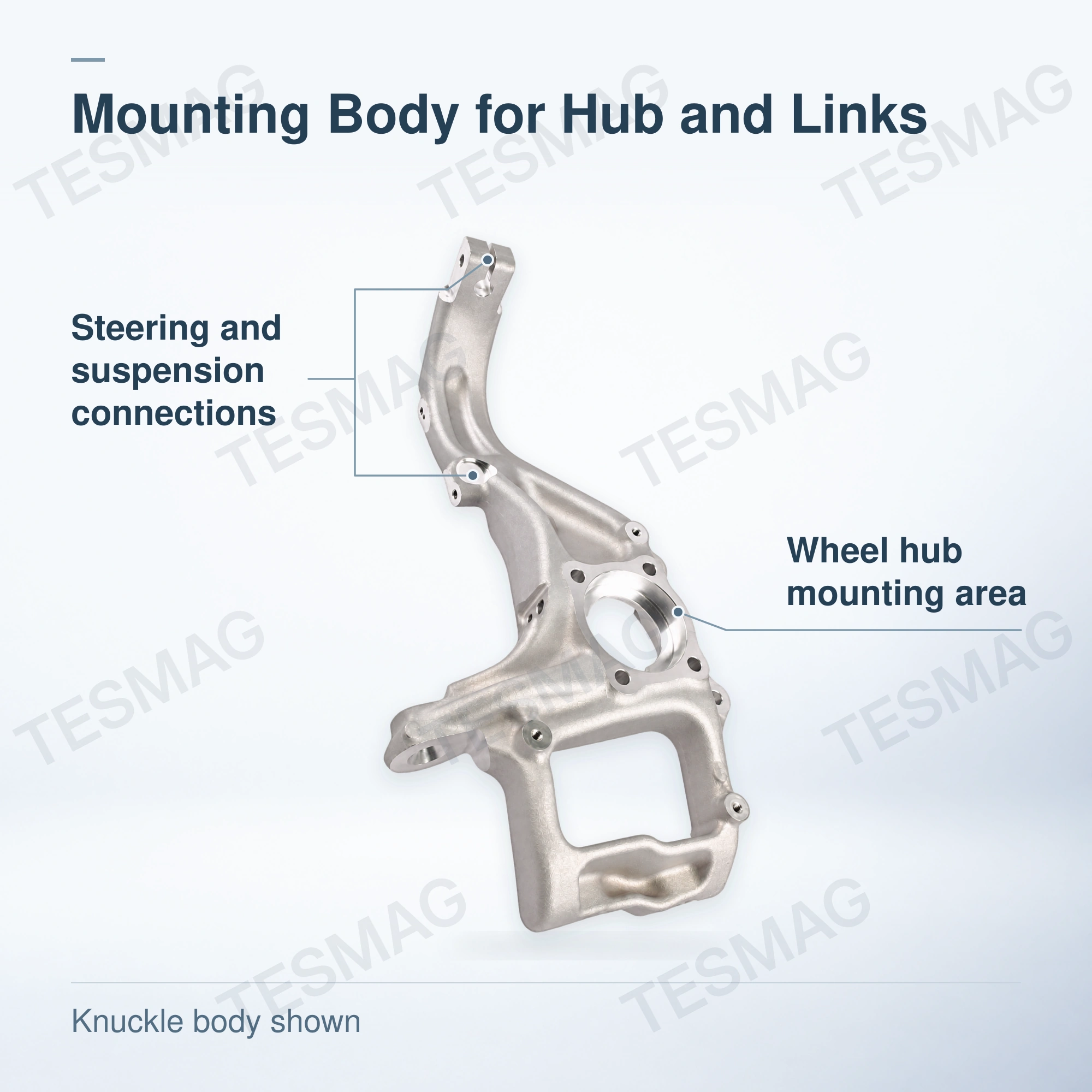 Front Steering Knuckle for Tesla Model X 2016-2020 1027311-00-F / 1027316-00-F