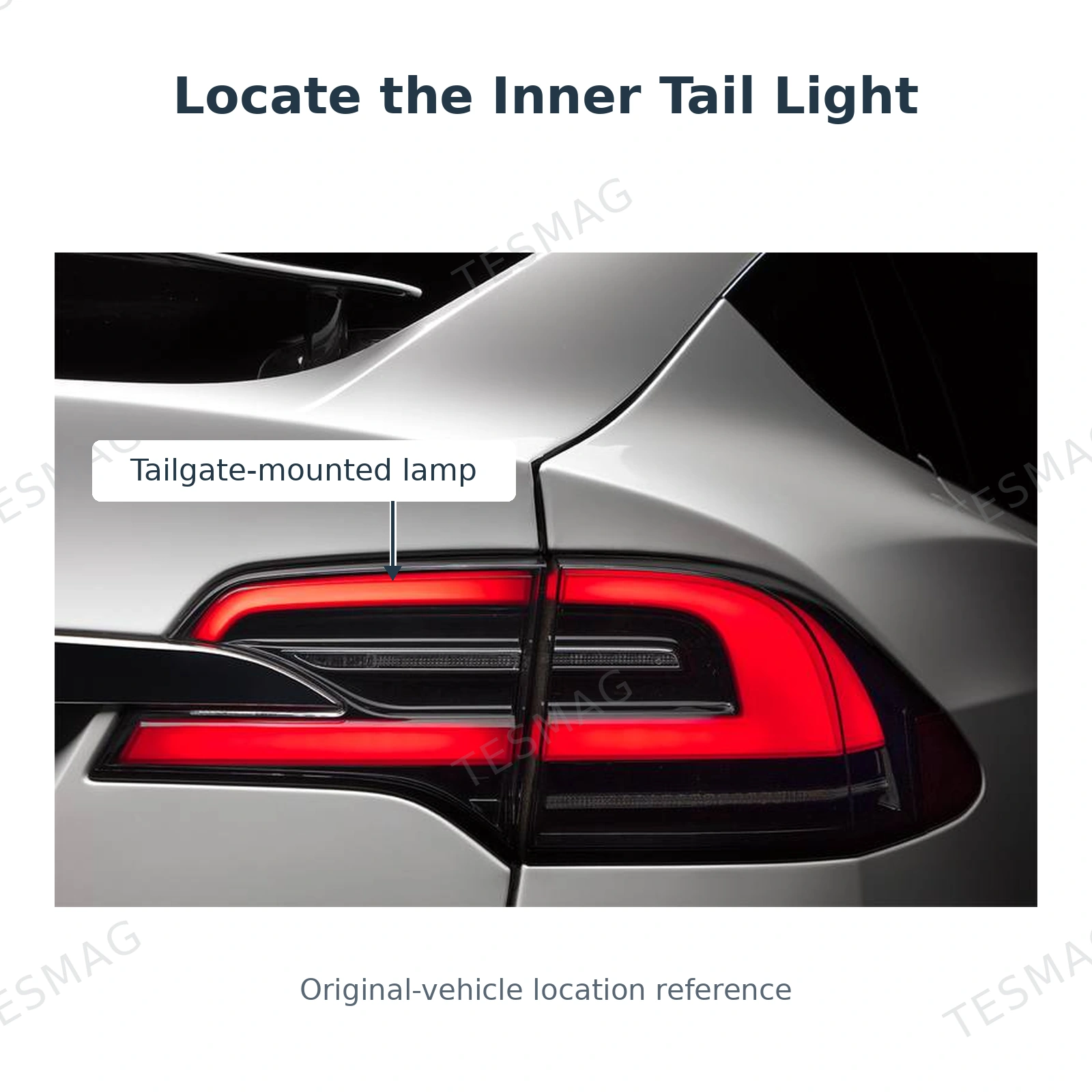 Tesla Model X Inner Tail Light 2016–2020 | EU/US, Left or Right