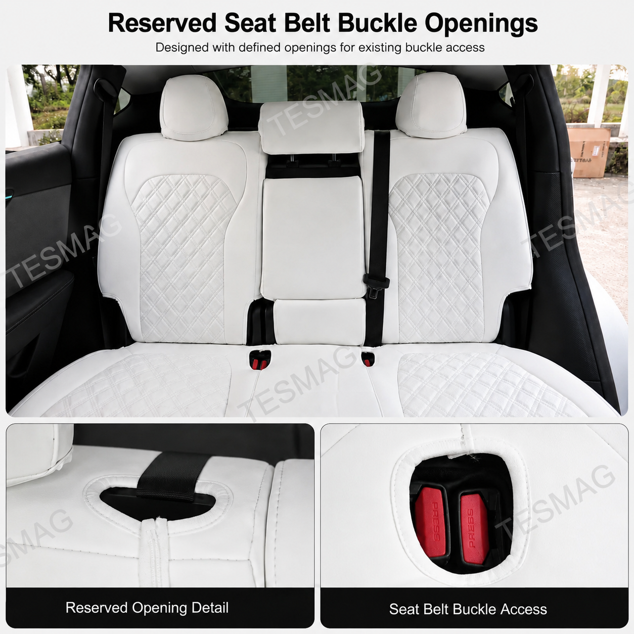 Diamond Quilted Seat Covers for Tesla Model Y Juniper Standard & Premium 5-Seater