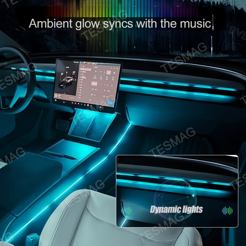 Multi-Zone Ambient Light Kit for Tesla Model Y Juniper 2025+
