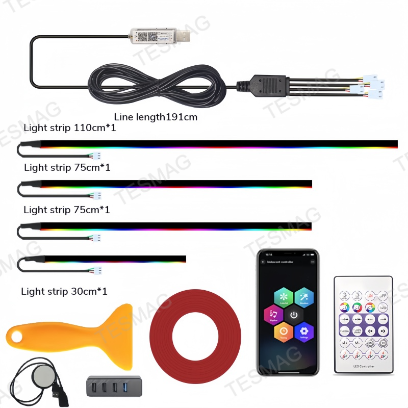 Multi-Zone Ambient Light Kit for Tesla Model Y Juniper 2025+