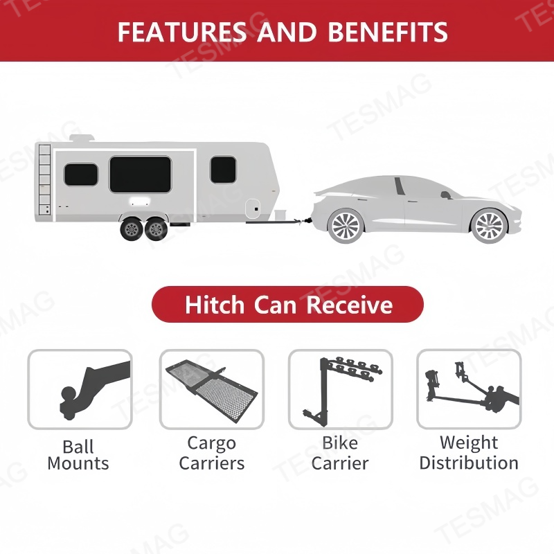 Multifunctional Trailer Hitch Receiver for Tesla Model Y 