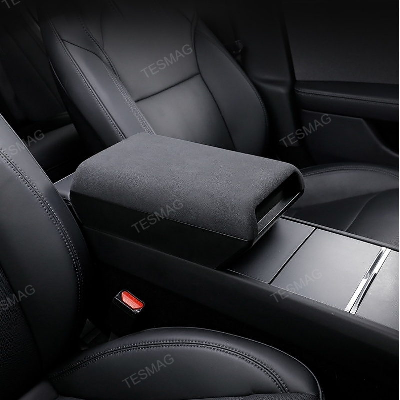 Multipurpose Hidden Storage Box with Armrest Cover for Tesla Model 3/Y