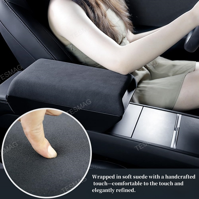 Multipurpose Hidden Storage Box with Armrest Cover for Tesla Model 3/Y