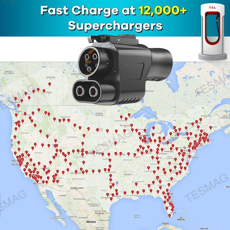 NACS to CCS1 Conversion Heads for Tesla Adapter