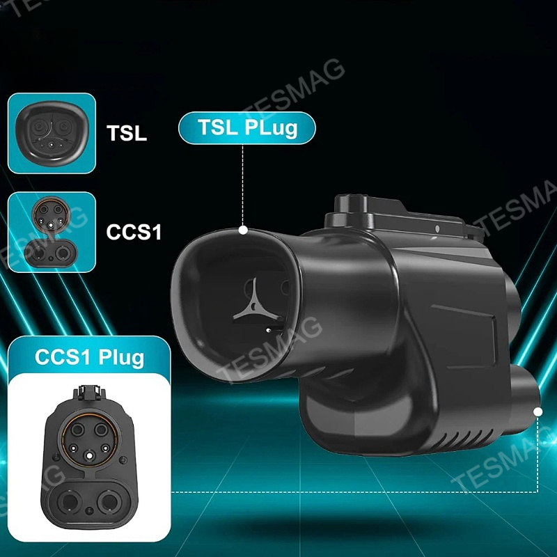 NACS to CCS1 Conversion Heads for Tesla Adapter
