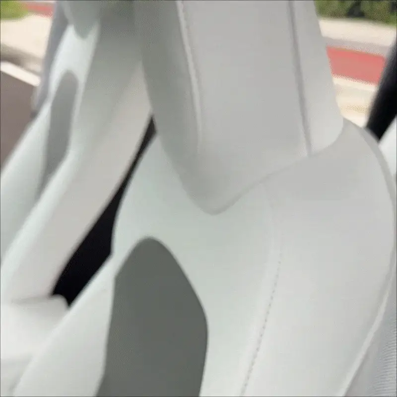 Nappa Leather Seat Covers for Tesla Model Y & Juniper 5-Seater – Gray & White