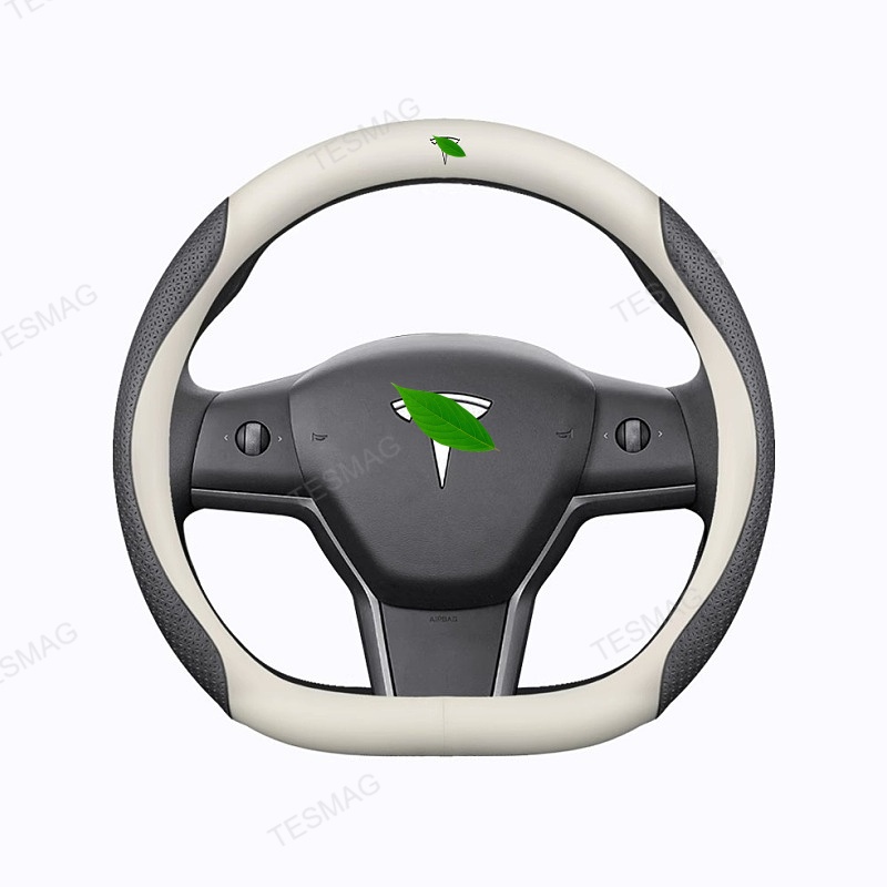 Nappa Leather Steering Wheel Cover for Tesla Model 3/Y