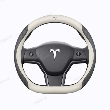 Nappa Leather Steering Wheel Cover for Tesla Model 3/Y