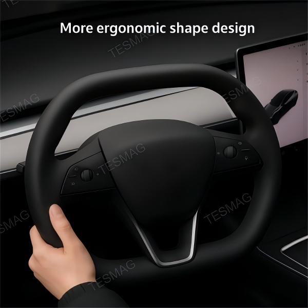 Nappa Leather Steering Wheel for Tesla Model 3 Highland/Model Y Juniper