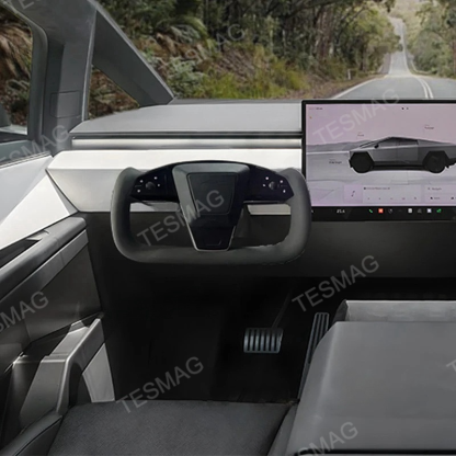 Nappa Leather Yoke Steering Wheel for Tesla Cybertruck