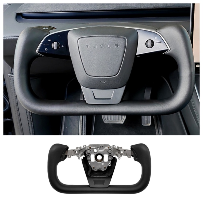 Nappa Leather Yoke Steering Wheel for Tesla Model Y Juniper/3 Highland