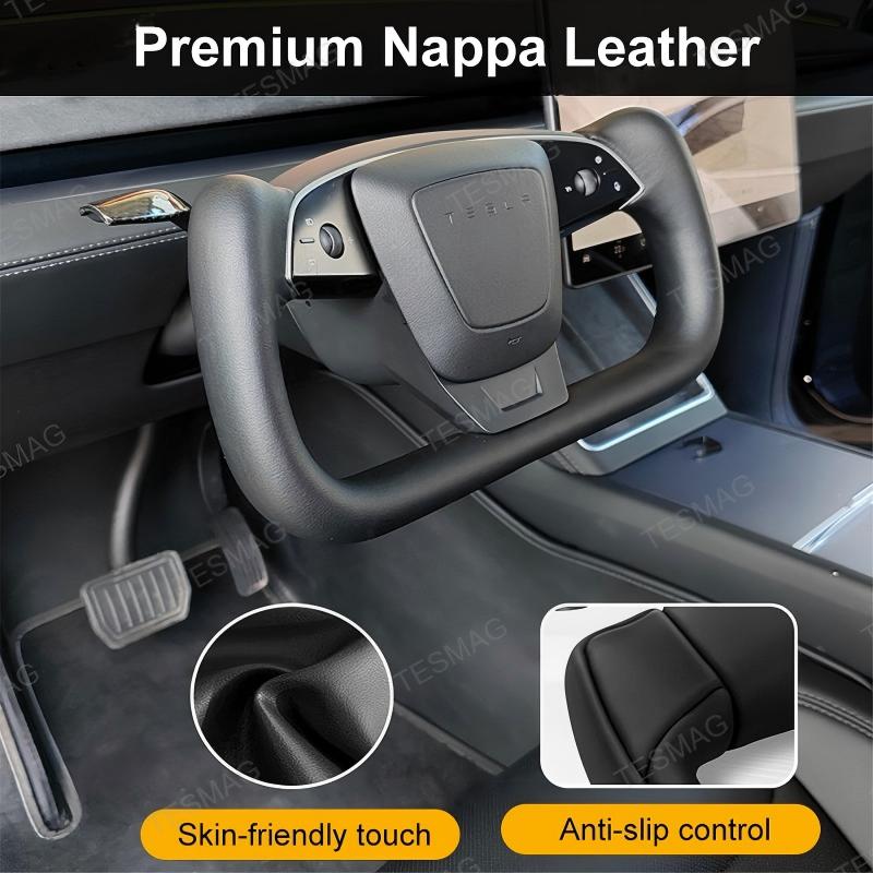 Nappa Leather Yoke Steering Wheel for Tesla Model Y Juniper/3 Highland