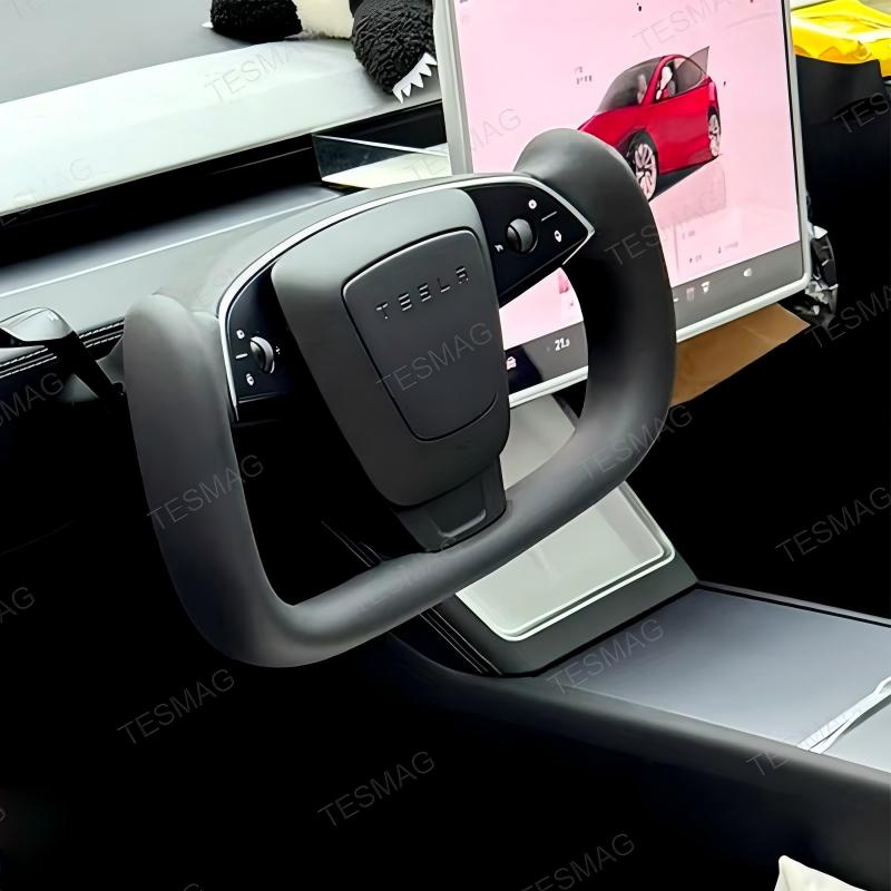 Nappa Leather Yoke Steering Wheel for Tesla Model Y Juniper/3 Highland