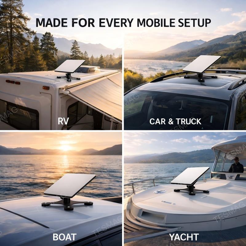 No-Drill Magnetic Roof Mount for Starlink Gen 3 RV Car & Boat Use