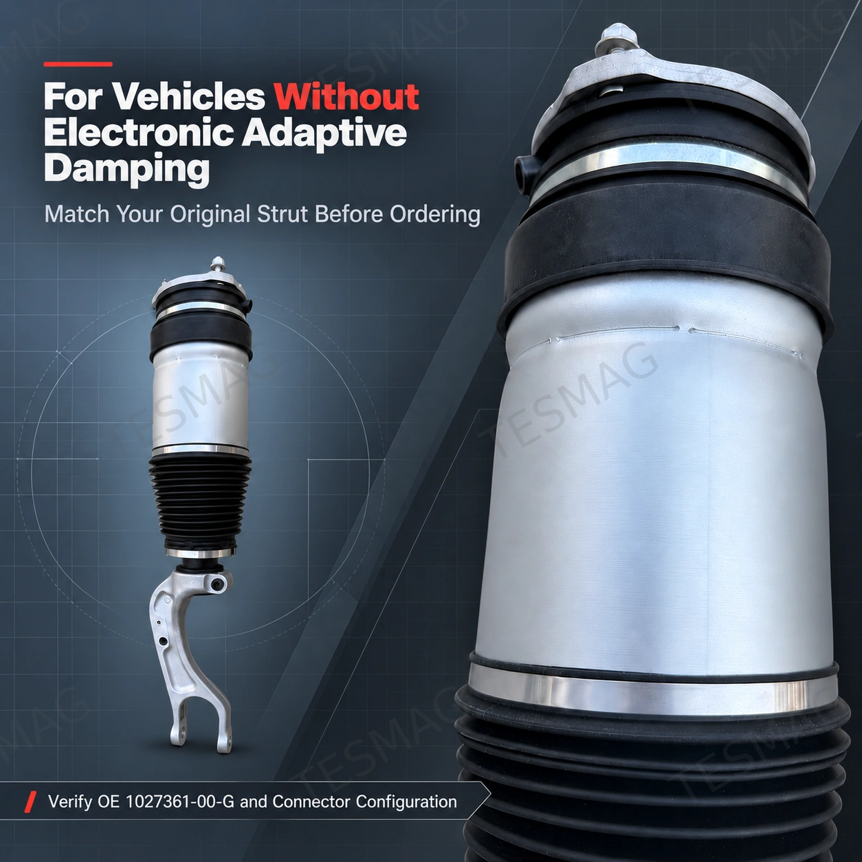 Front Air Suspension Strut Assembly for Tesla Model X 2017–2019 | 1027361-00-G
