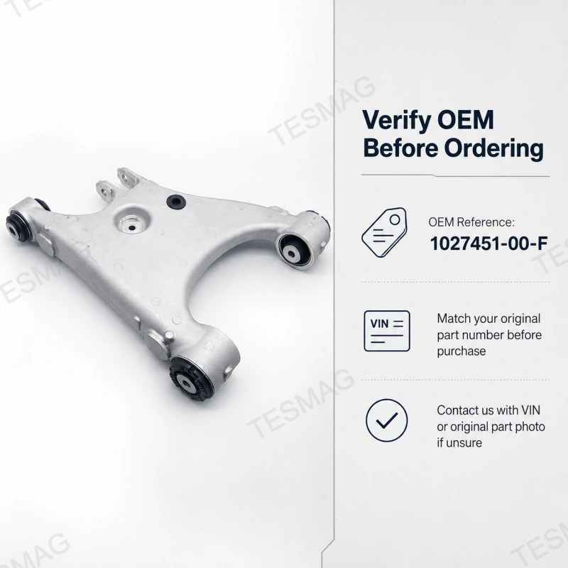 Rear Lower Control Arm for Tesla Model S/X 2016–2020 | 1027451-00-F