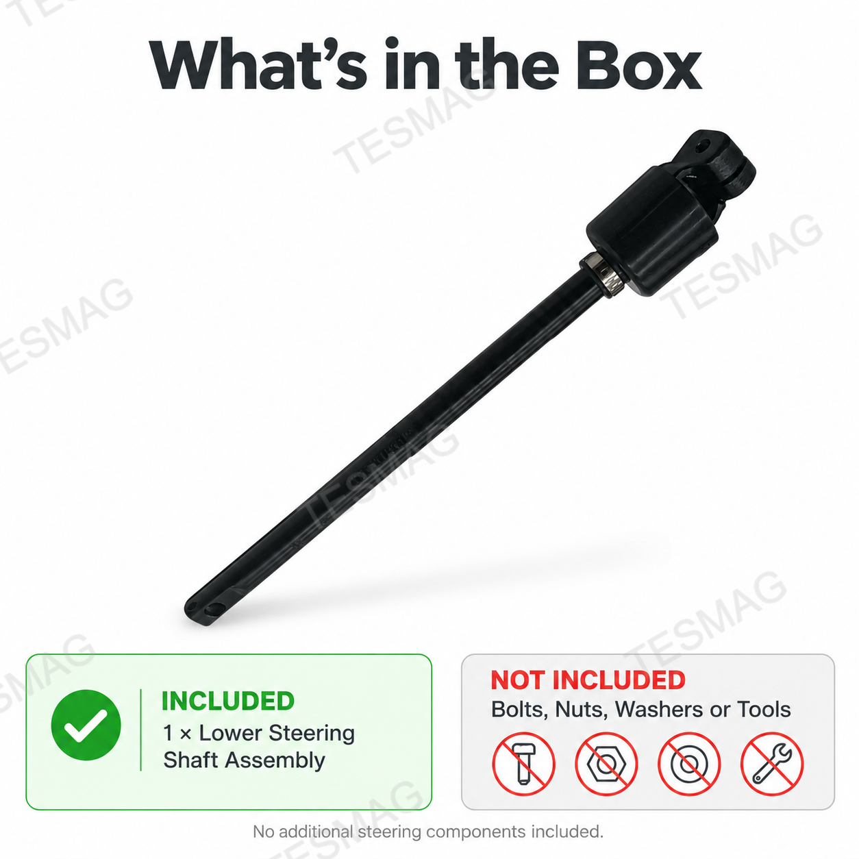 Lower Steering Shaft for Tesla Model S 2016–2020 LHD | OE Ref. 1027852-00-A