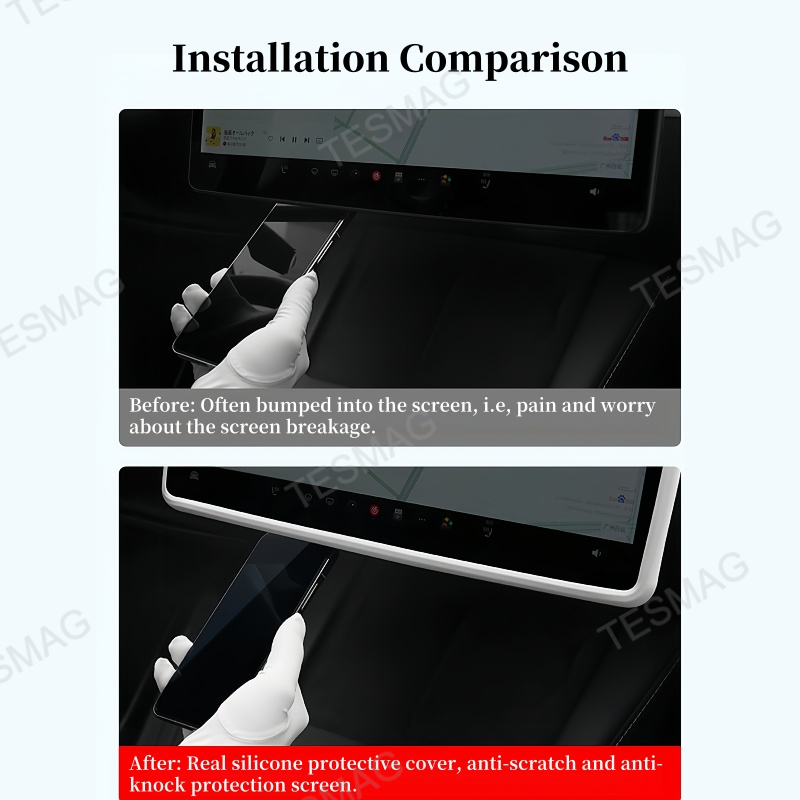 Plaid Silicone Screen Protector for Tesla Model 3/Y