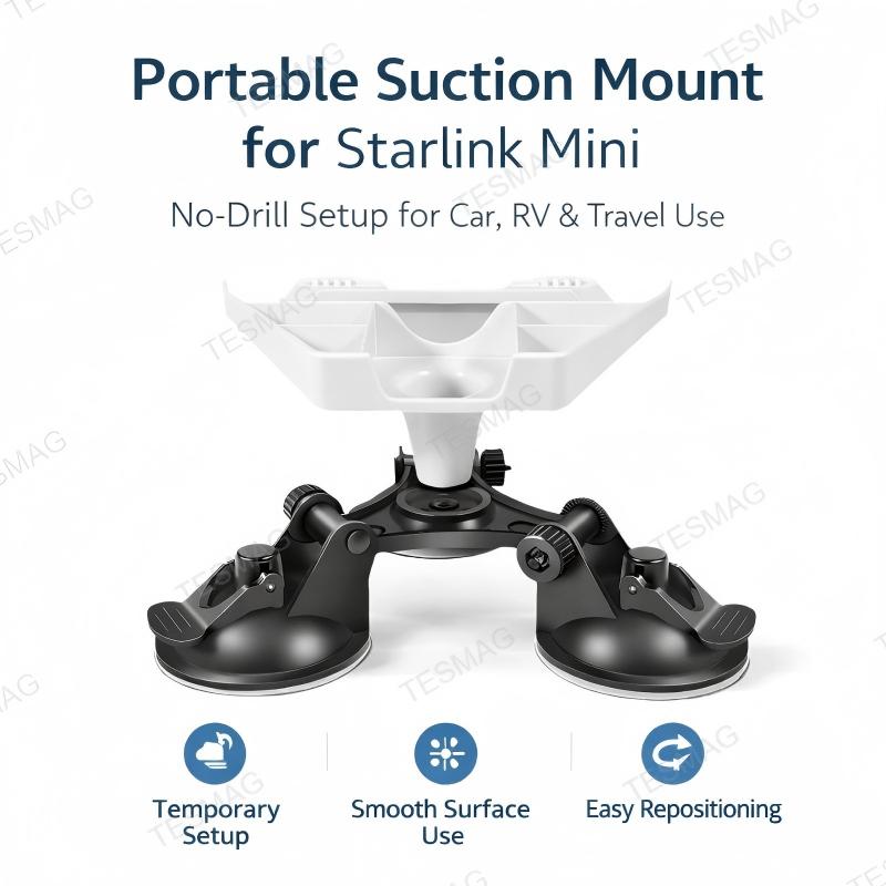 Portable Suction Mount Base for Starlink Mini