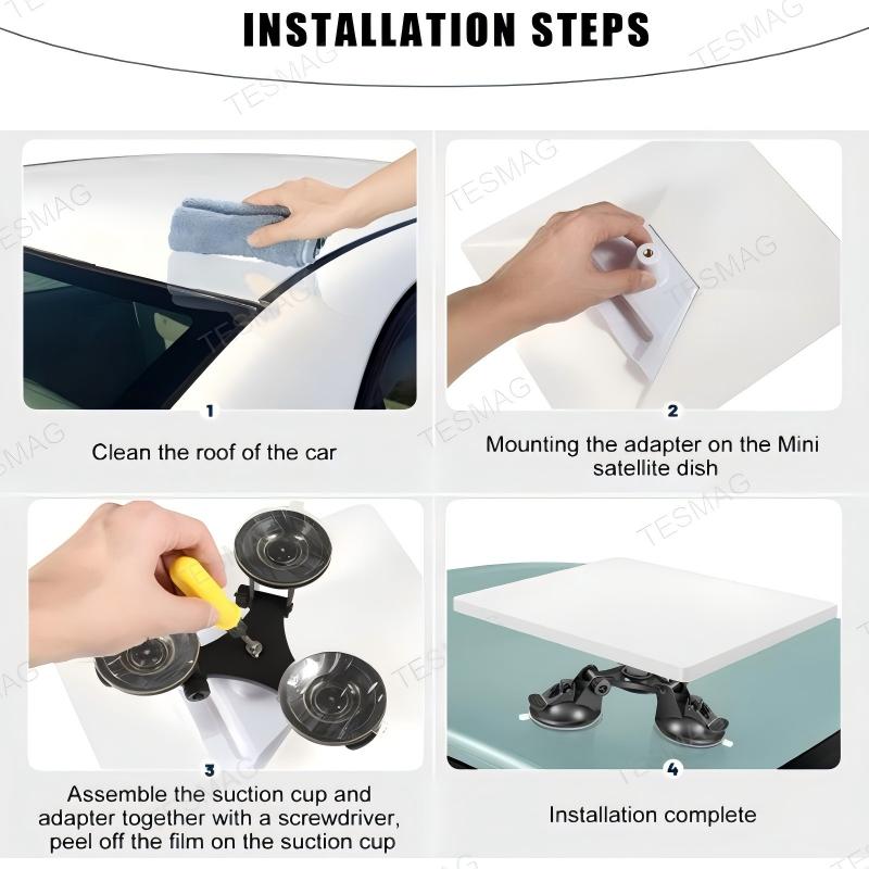 Portable Suction Mount Base for Starlink Mini