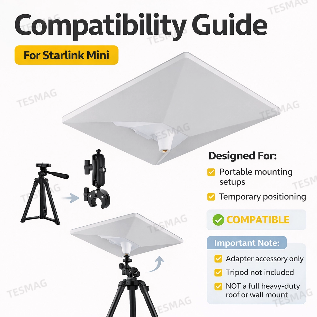 Portable Tripod Adapter for Starlink Mini