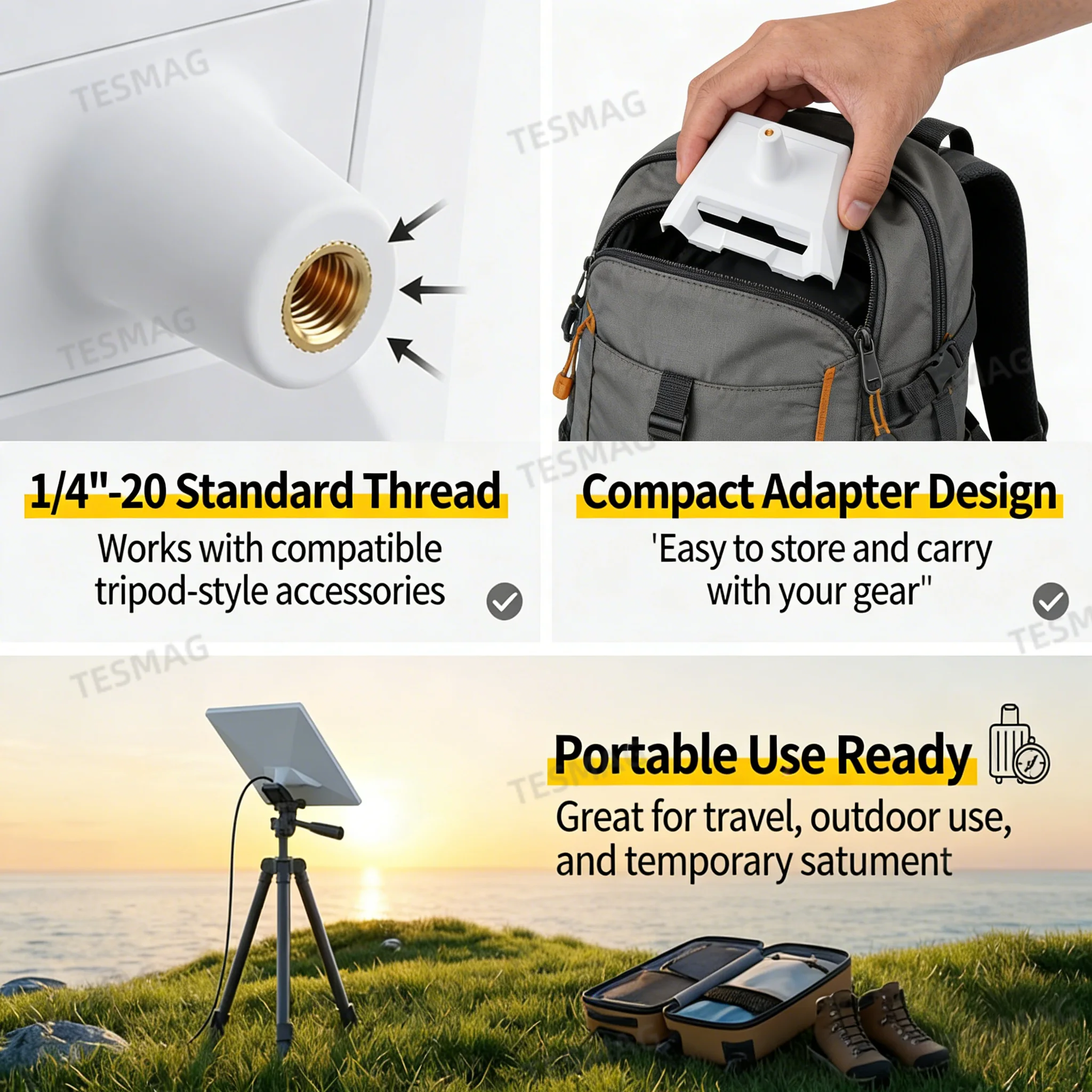 Portable Tripod Adapter for Starlink Mini