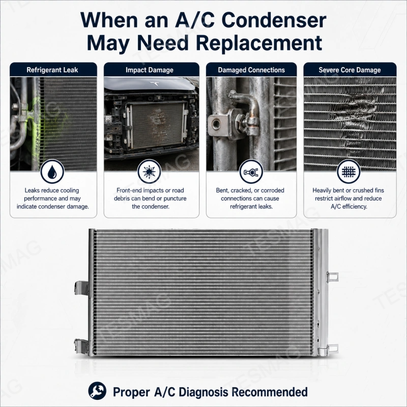 A/C Condenser for Tesla Model 3 2017-2020 RWD/AWD | 1077083-00-B