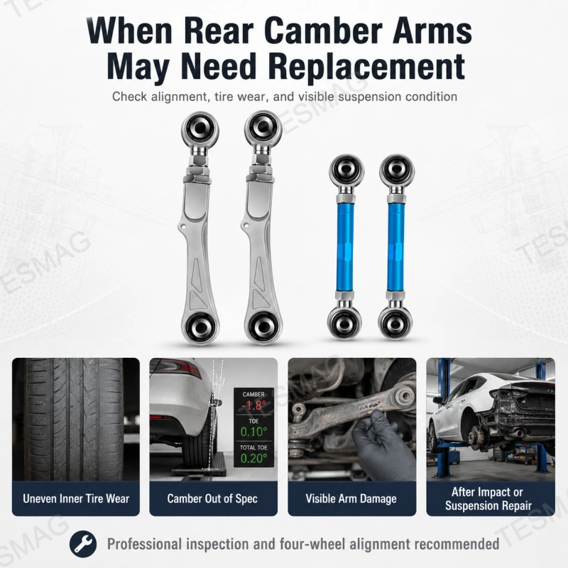 Adjustable Rear Camber Arm & Toe Link Kit for Tesla Model S/X 2016-2022 OE 102742100 600684000