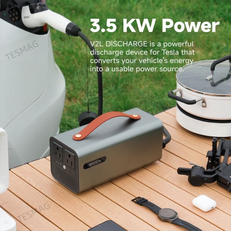 Power Station V2L Discharger Device for Tesla Model Y/3/X/S