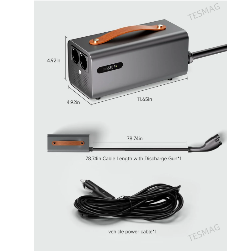 Power Station V2L Discharger Device for Tesla Model Y/3/X/S