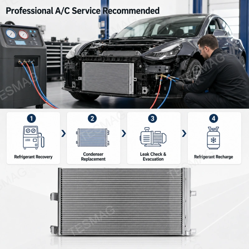 A/C Condenser for Tesla Model 3 2017-2020 RWD/AWD | 1077083-00-B