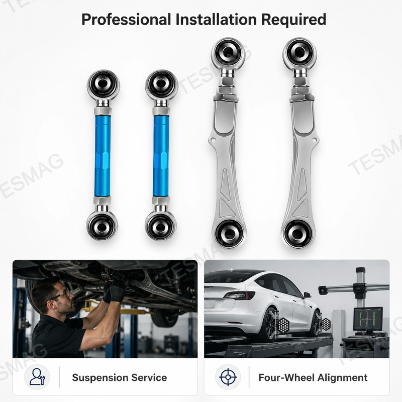 Adjustable Rear Camber Arm & Toe Link Kit for Tesla Model S/X 2016-2022 OE 102742100 600684000