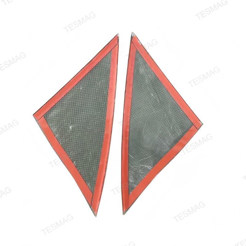 Real Carbon Fiber A-Pillar Triangle Window Cover Trim For Tesla Model Y 